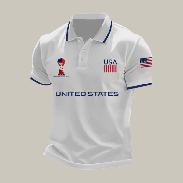 USA 2026 FIFA World Cup Polo Shirt American Flag World Cup Merch Fathers Day Gift.jpeg