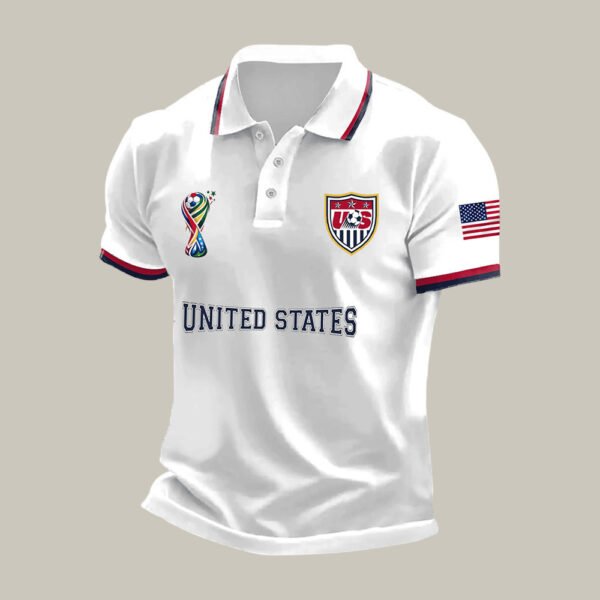 USA FIFA World Cup 2026 Polo Shirt American Flag Soccer Apparel Game Day Gear.jpeg