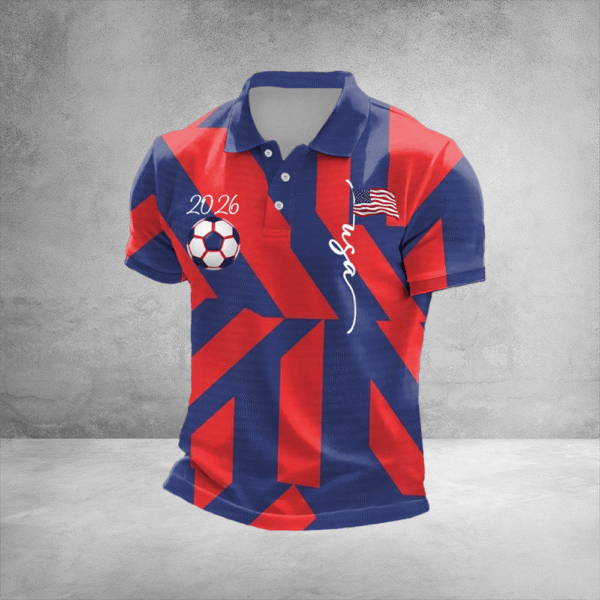 USA FIFA World Cup 2026 Polo Shirt Sports Lovers Clothing US Mens Soccer Apparel.png