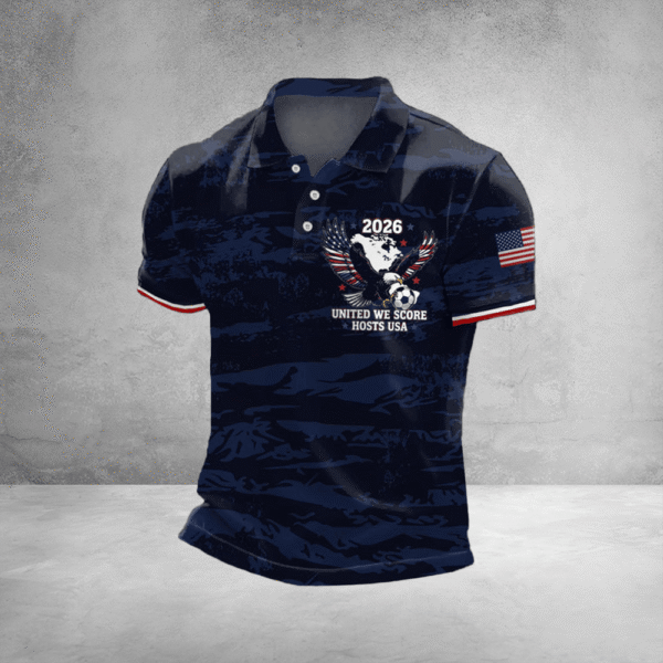 USA FIFA World Cup 2026 Polo Shirt United We Score Host Polos US Mens Soccer Apparel.png
