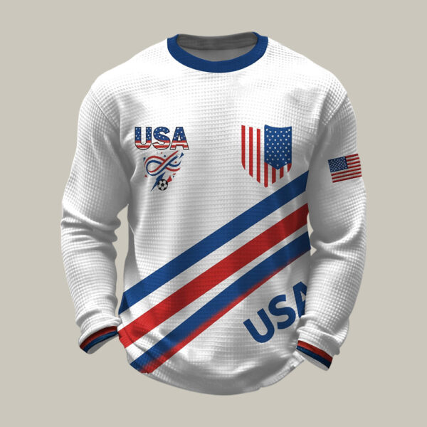 USA FIFA World Cup Team Long Sleeve Shirt American Football Supporter Apparel Fan Gear.jpeg