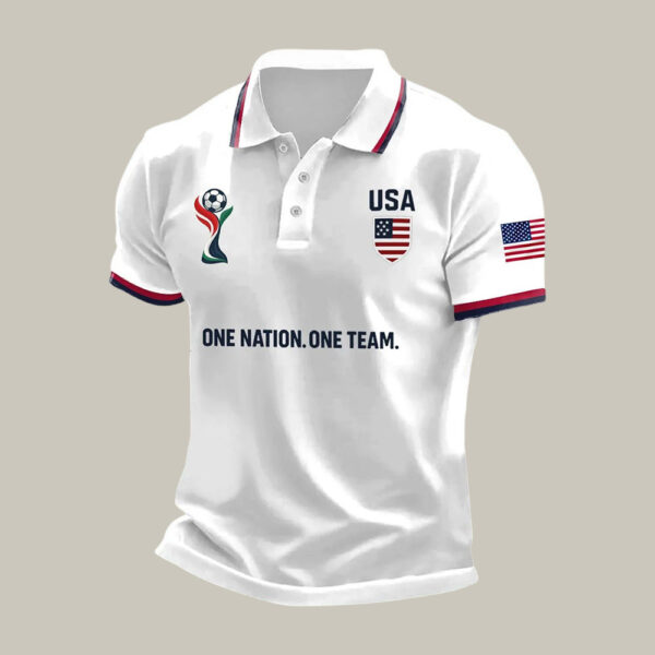 USA FIFA World Cup Team Polo Shirt One Nation One Team Shirt Soccer Lover Present.jpeg