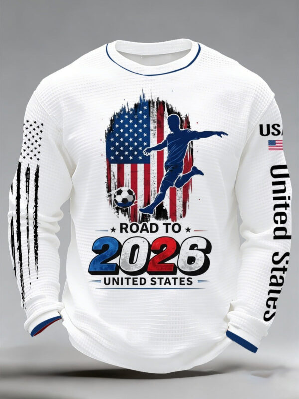 USA Road To World Cup 2026 Long Sleeve Shirt Soccer Apparel Good For Fan.jpeg