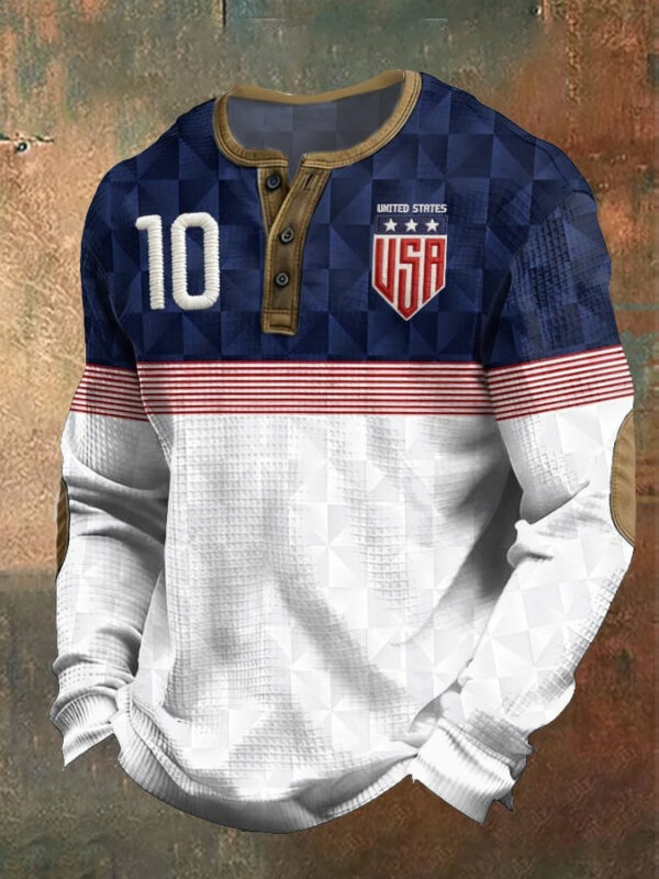 USA Soccer FIFA 2026 World Cup Henley Shirt Mens Game Day Apparel For Soccer Lovers.jpeg