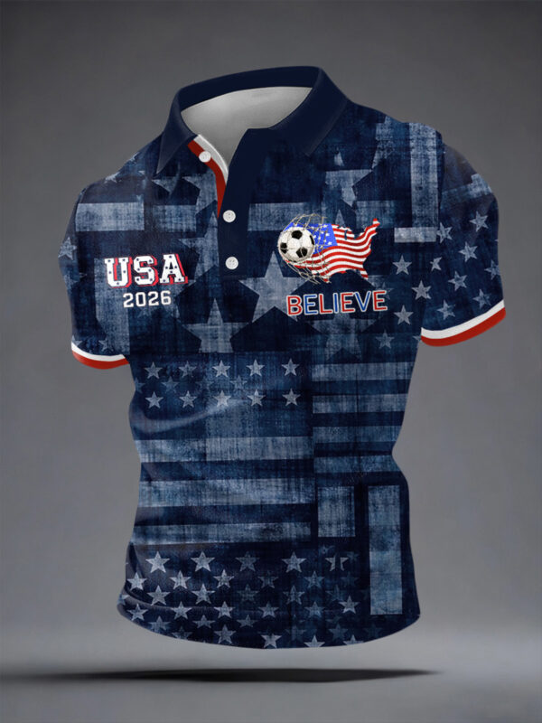 USA World Cup 2026 Clothing Believe Polo Shirt Soccer Match Day Outfits For Men.jpeg