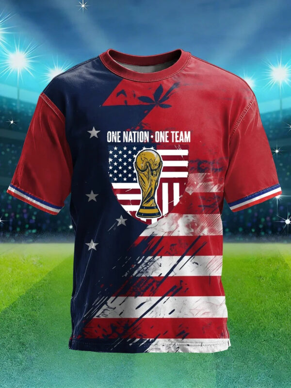 USA World Cup 2026 Soccer T Shirt One Nation One Team Tee Best Gifts For Soccer Lovers.jpeg