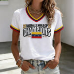 Venezuela 2026 Baseballs World Cup Champions V Neck Shirt Baseball Fan Merch Game Day Gear.jpeg
