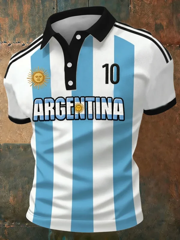 World Cup 2026 Argentina M10 Polo Shirt Argentina World Cup Team Apparel M10 Fan Gift.webp