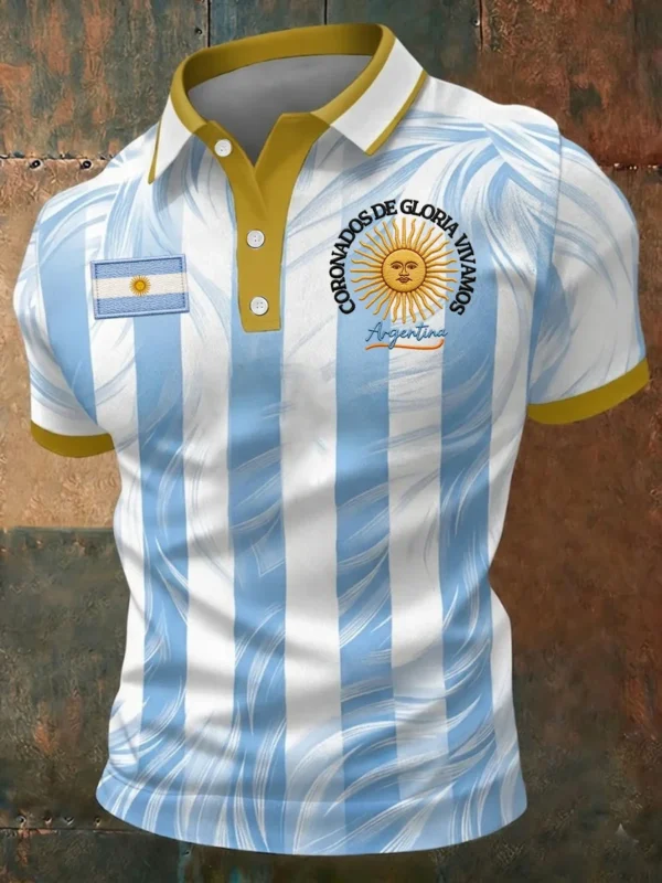 World Cup 2026 Argentina Polo Shirt Coronados De Gloria Vivamos Clothing Best Football Gifts.webp