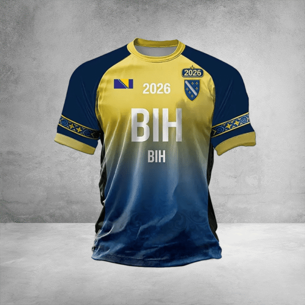World Cup 2026 Bosnia Shirt BIH Soccer Clothing FIFA Apparel For World Cup Fan.png