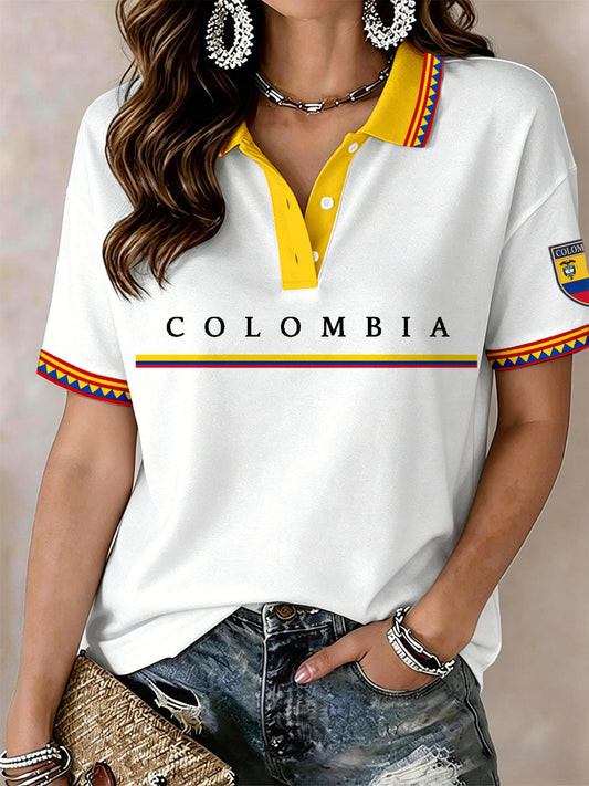 World Cup 2026 Colombia Polo Shirt Colombia World Cup Apparel For Football Fan.jpeg