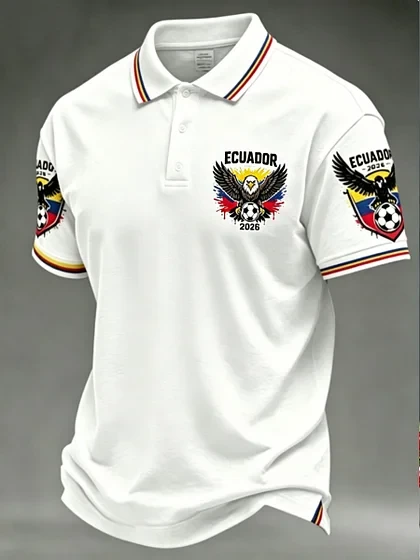 World Cup 2026 Ecuador Polo Shirt Ecuador FIFA Clothing Gifts Ideas For Football Lovers.webp