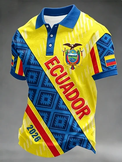 World Cup 2026 Ecuador Polo Shirt Ecuador FIFA World Cup Clothing Football Themed Gifts.webp