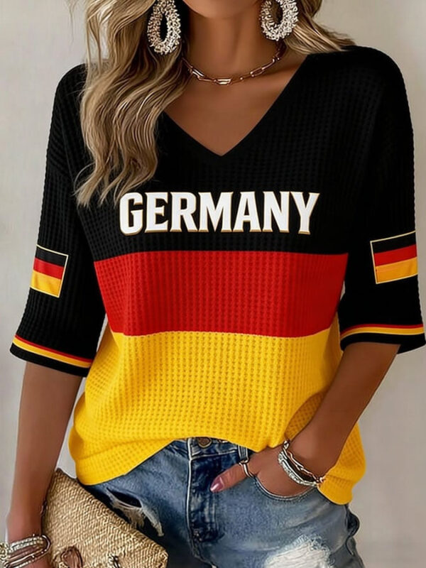World Cup 2026 Germany V Neck Raglan Shirt Germany FIFA World Cup Apparel Football Gifts.jpeg