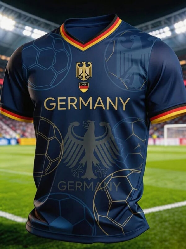 World Cup 2026 Germany V Neck Shirt Germany World Cup Team Apparel Football Themed Gifts.jpeg