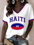 World Cup 2026 Haiti V Neck Shirt Haiti FIFA World Cup Apparel Best For Football Fan.webp