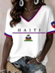 World Cup 2026 Haiti V Neck Shirt Haiti Soccer Apparel Unique For Football Lovers.webp