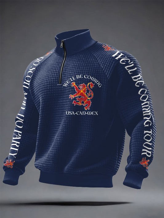World Cup 2026 Scotland Merch Well Be Coming Zip Sweatshirt Fan For Dad.jpeg