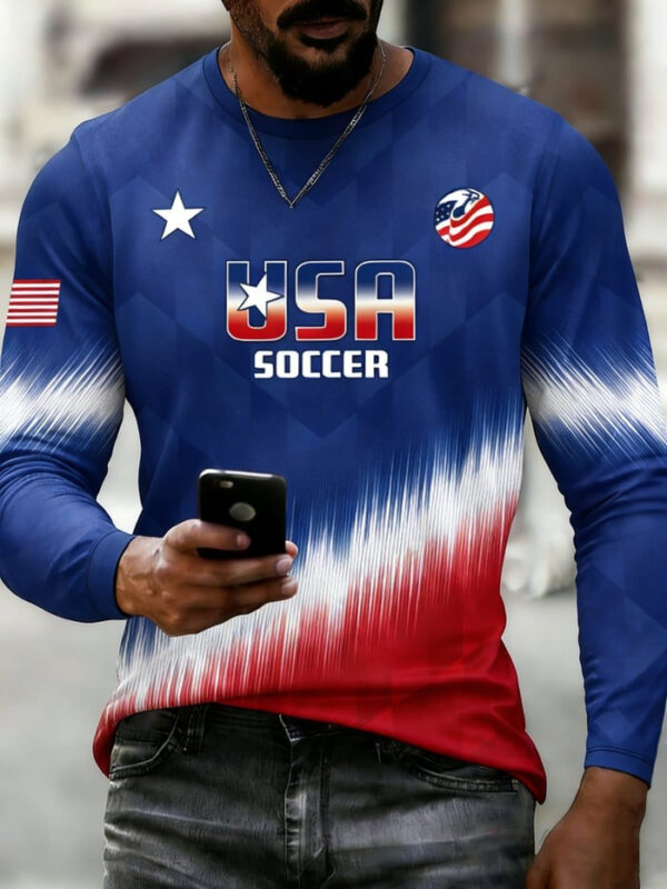 World Cup 2026 USA Merch USA Soccer Long Sleeve Shirt Match Day Outfits For Fan.jpeg