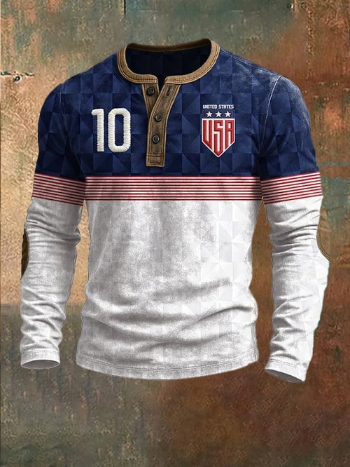 World Cup 2026 USA Merch USA Soccer Squad Button Long Sleeve Shirt Game Day Clothes.jpeg