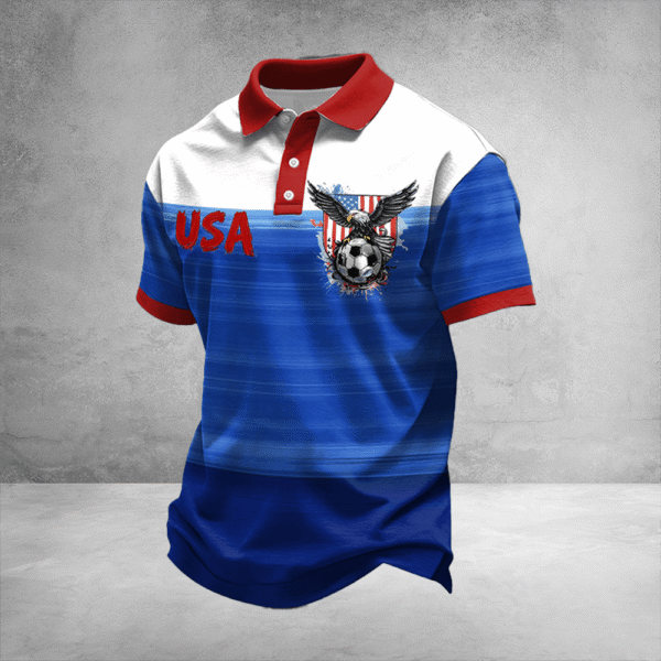 World Cup 2026 USA Polo Shirt FIFA Game Day Outfits Mens Soccer Clothing Fan Gifts.png