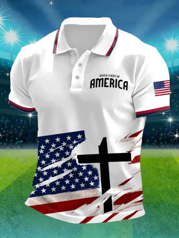 World Cup 2026 USA Polo Shirt USA Flag Polos Game Day Outfits Game Day Fashion Fan Clothes.webp