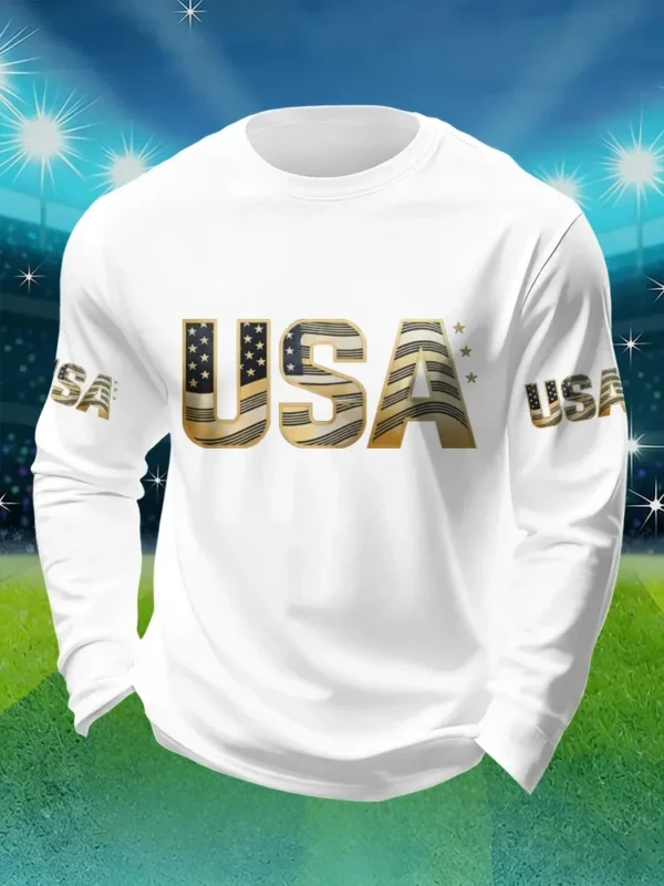 World Cup 2026 USA Soccer Long Sleeve Shirt Soccer Day Shirts For Patriots.webp