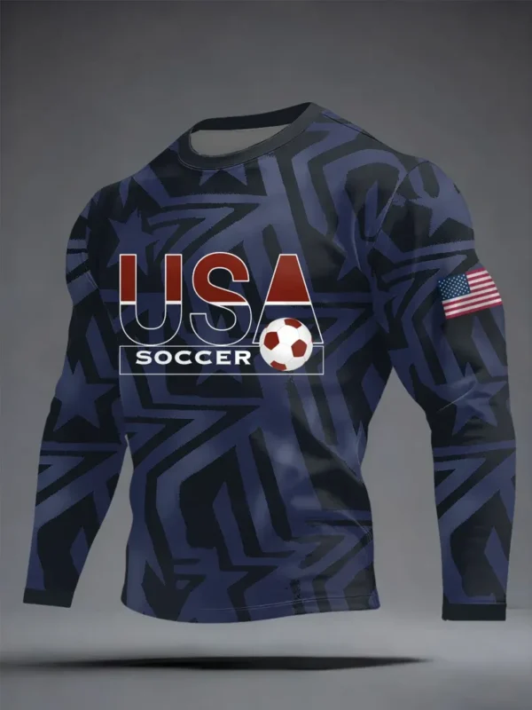 World Cup 2026 USA Soccer Long Sleeve Shirt Soccer Players Clothes For Him.webp