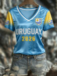 World Cup 2026 Uruguay V Neck Shirt Uruguay FIFA World Cup Clothing Best Football Gifts.jpeg