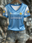 World Cup 2026 Uruguay V Neck Shirt Uruguay World Cup Apparel For Soccer Lover.jpeg
