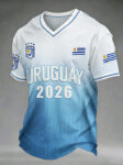 World Cup 2026 Uruguay V Neck Shirt World Cup Uruguay Apparel For Soccer Fan.jpeg