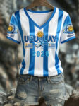 World Cup 2026 Uruguay V Neck Shirt World Cup Uruguay Clothing Best For Football Lovers.jpeg