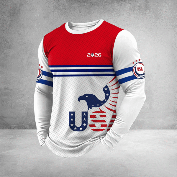 World Cup USA 2026 Long Sleeve Shirt USA Soccer Merch Sports Apparel For Men.png