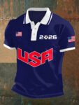 World Cup USA 2026 Polo Shirt American Flag Logo Clothes Unique For Father.jpeg