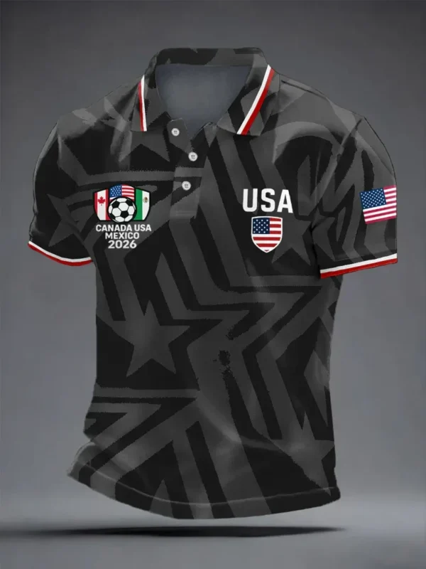 World Cup USA 2026 Polo Shirt Game Day Shirts Soccer Lovers Clothing Team USA Fan Gifts.webp