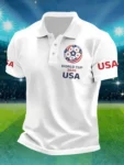 World Cup USA 2026 Polo Shirt Soccer Apparel Team USA Sports Clothes World Cup Fan Gifts.webp